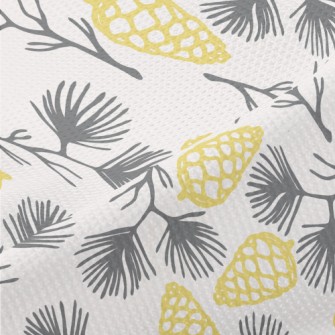 Pine Branches And Pine Cones Piqué