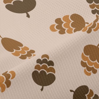 Brown Pine Cones Piqué