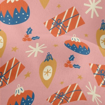 Christmas Wrapping Lights Lightweight Performance Linen