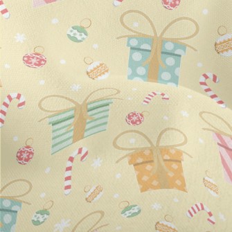 Christmas Candy And Gifts Lightweight Performance Linen