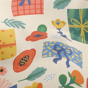 Flowers And Gift Boxes Lightweight Performance Linen