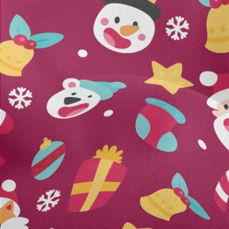 Happy Christmas Lightweight Performance Linen