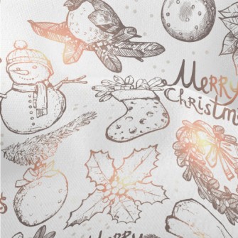 Snowy Christmas Lightweight Performance Linen