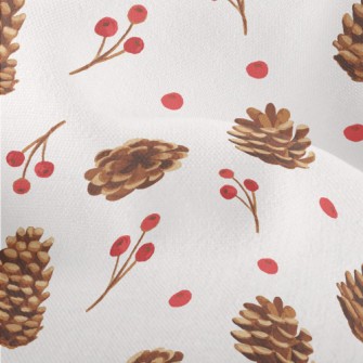 Cute Pine Cones Lightweight Performance Linen
