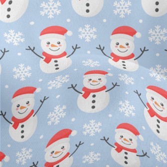 Snowflakes And Snowmen Lightweight Performance Linen