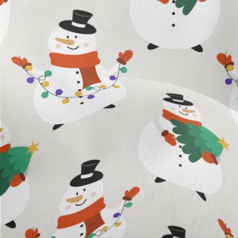 Busy Snowman Lightweight Performance Linen