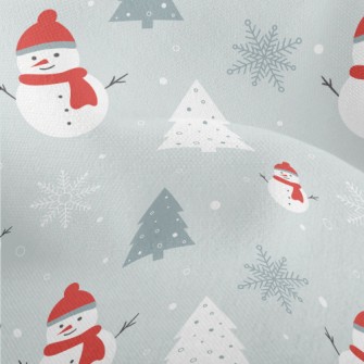 Snowman In Winter Lightweight Performance Linen
