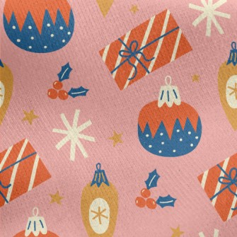 Christmas Wrapping Lights Jersey Backed Fleece