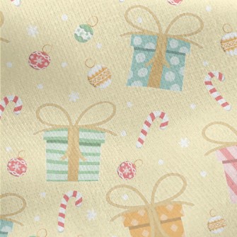 Christmas Candy And Gifts Jersey Backed Fleece