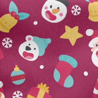 Happy Christmas Jersey Backed Fleece