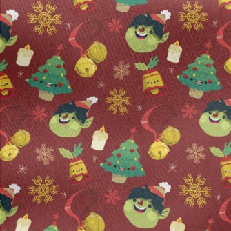 Christmas Tree Elf Jersey Backed Fleece