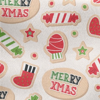 Christmas Cookies Jersey Backed Fleece