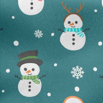 Changeable Snowman Jersey Backed Fleece