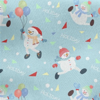Funny Snowman Jersey Backed Fleece