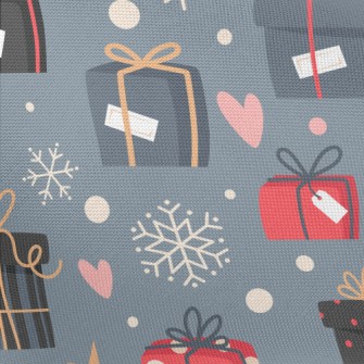 Christmas Gifts And Snowflakes Pongee