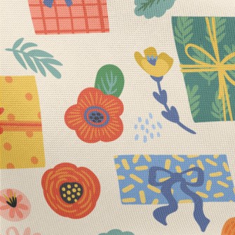 Flowers And Gift Boxes Pongee