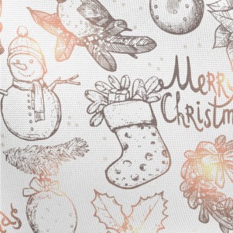Snowy Christmas Pongee