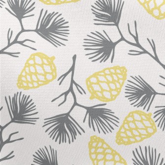 Pine Branches And Pine Cones Pongee