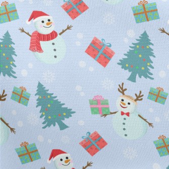 Reindeer Snowman Pongee