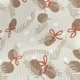 Christmas Pinecones Stretch Jersey