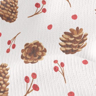 Cute Pine Cones Stretch Jersey