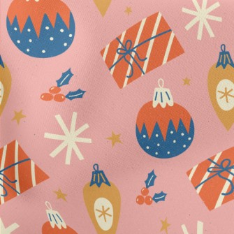 Christmas Wrapping Lights Lightweight Cotton Poplin