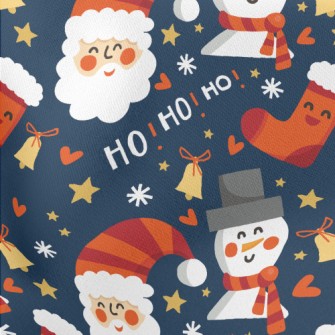 Christmas Snowman Husband Lightweight Cotton Poplin