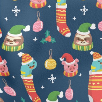 Cute Animal Socks Lightweight Cotton Poplin