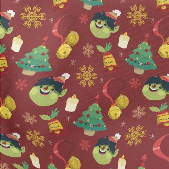 Christmas Tree Elf Lightweight Cotton Poplin