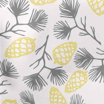Pine Branches And Pine Cones Lightweight Cotton Poplin