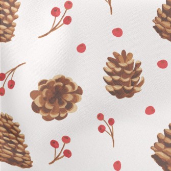 Cute Pine Cones Lightweight Cotton Poplin