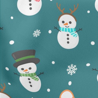 Changeable Snowman Lightweight Cotton Poplin