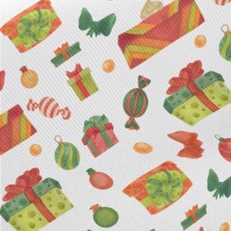 Red Green Candy Gift Midweight Cotton Poplin