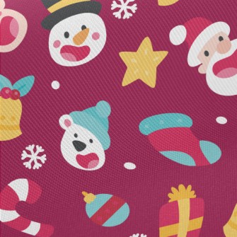 Happy Christmas Midweight Cotton Poplin