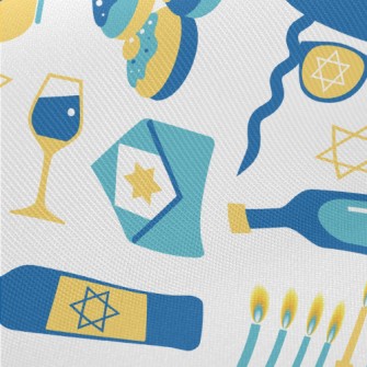 Hanukkah Activities Midweight Cotton Poplin