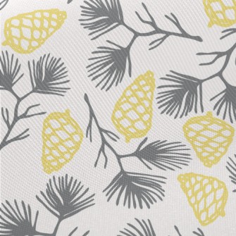 Pine Branches And Pine Cones Midweight Cotton Poplin