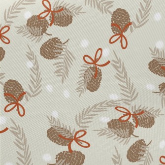 Christmas Pinecones Midweight Cotton Poplin