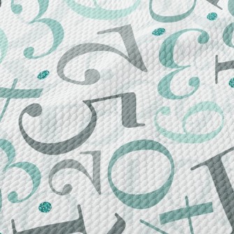 Arabic Numerals Birdseye Piqué