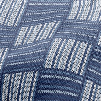 Checkered Ethnic Knit Performance Linen