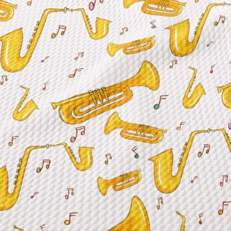Various Trumpet Instruments Birdseye Piqué