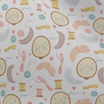 Hand Embroidered Feathers Chiffon