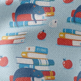 Cat Dozing On Book Waterproof Canvas