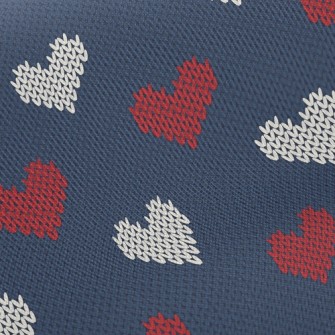 Valentine's Day Heart Knit Twill
