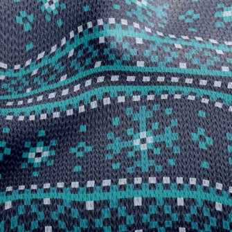 Knitted Snowflakes Athletic Mesh Flat Back