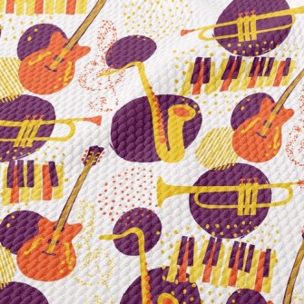 Jazz Instrument Birdseye Piqué