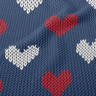 Valentine's Day Heart Knit Birdseye Piqué