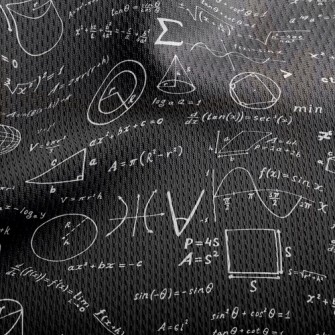 Mathematical Formula Athletic Mesh Flat Back