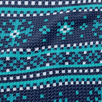 Knitted Snowflakes Birdseye Piqué