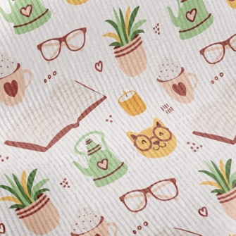 Spectacled Cat Reading A Book Standard Corduroy