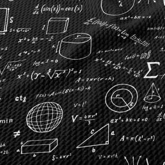 Mathematical Formula Birdseye Piqué